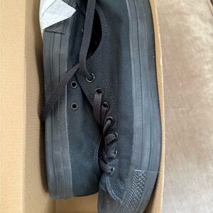 Classic Black Canvas Sneakers. New. Never worn